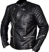 Classyak Men's Fashion Real Leather Brando Style Biker Jacket
